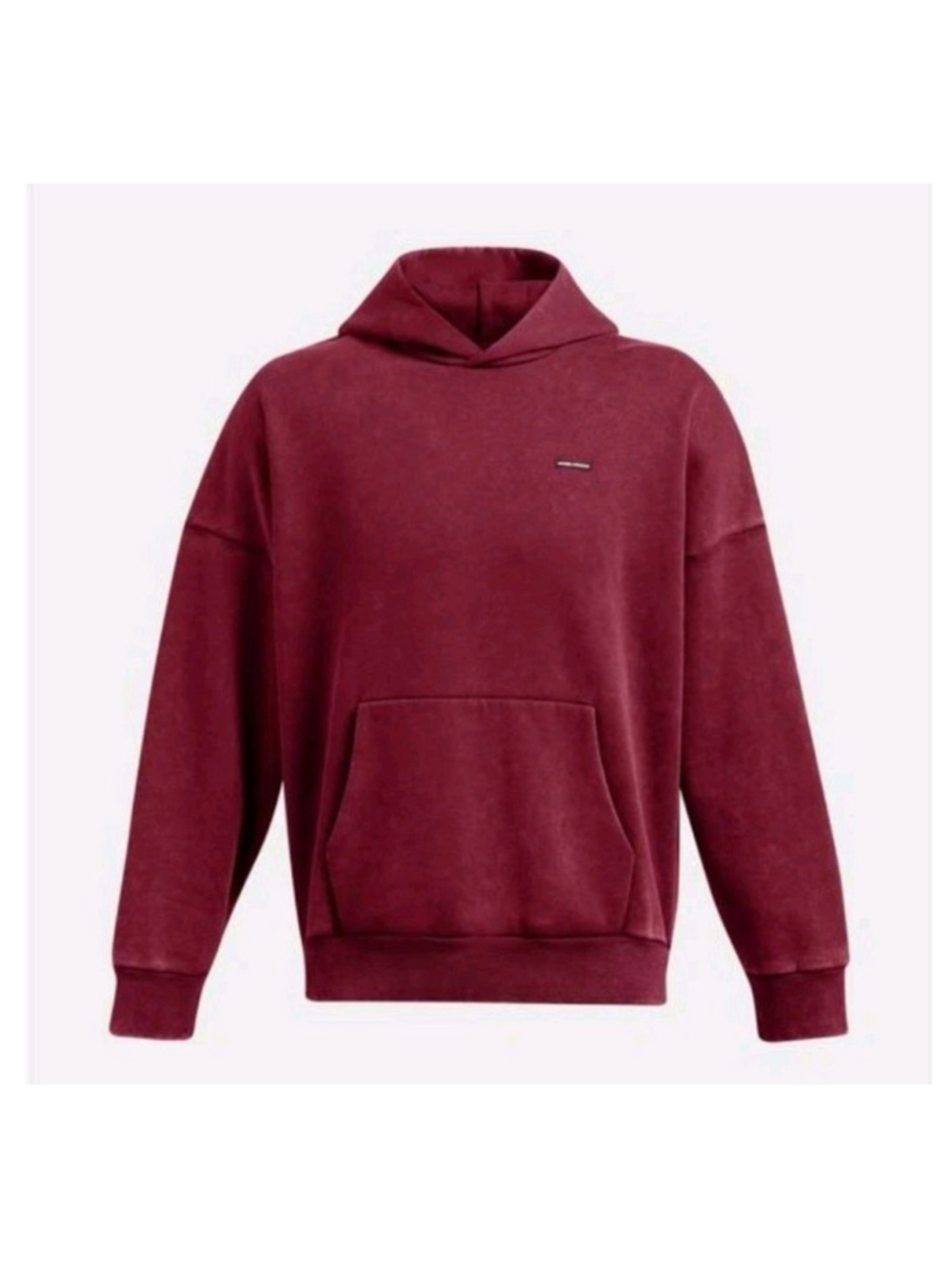 NWT Under Armour UA Icon Heavyweight Fleece Wash Oversized Hoodie in Red Sz: XL
